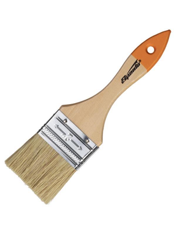 Кисть плоская Slimline 50 мм,натур. щетина,деревянная ручка//Sparta(824305)