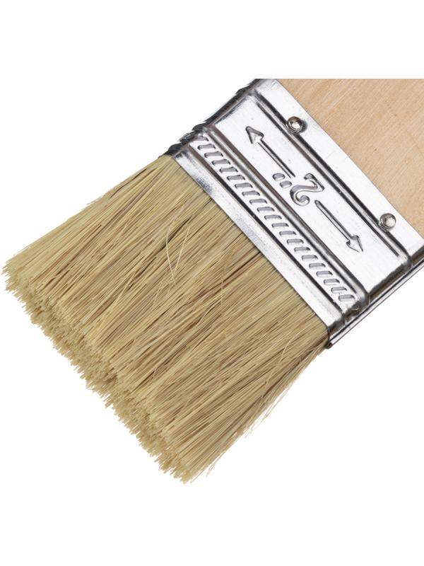 Кисть плоская Slimline 50 мм,натур. щетина,деревянная ручка//Sparta(824305)