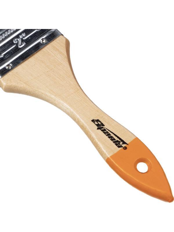 Кисть плоская Slimline 50 мм,натур. щетина,деревянная ручка//Sparta(824305)