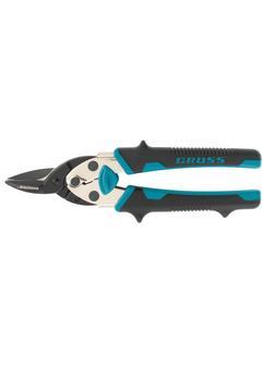 Ножницы по металлу GROSS PIRANHA 190мм,прямой рез,СrM,двух рукоятки (78357)
