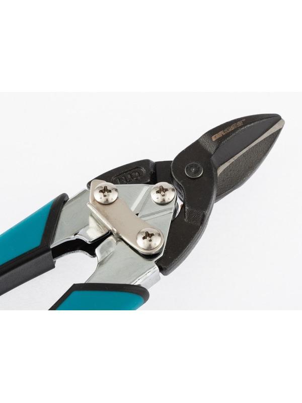 Ножницы по металлу GROSS PIRANHA 190мм,прямой рез,СrM,двух рукоятки (78357)