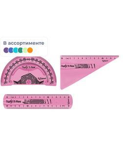 Набор чертежный Maped TWIST'N FLEX:линейка+уголь-к:15см,тран10см,асс,895024