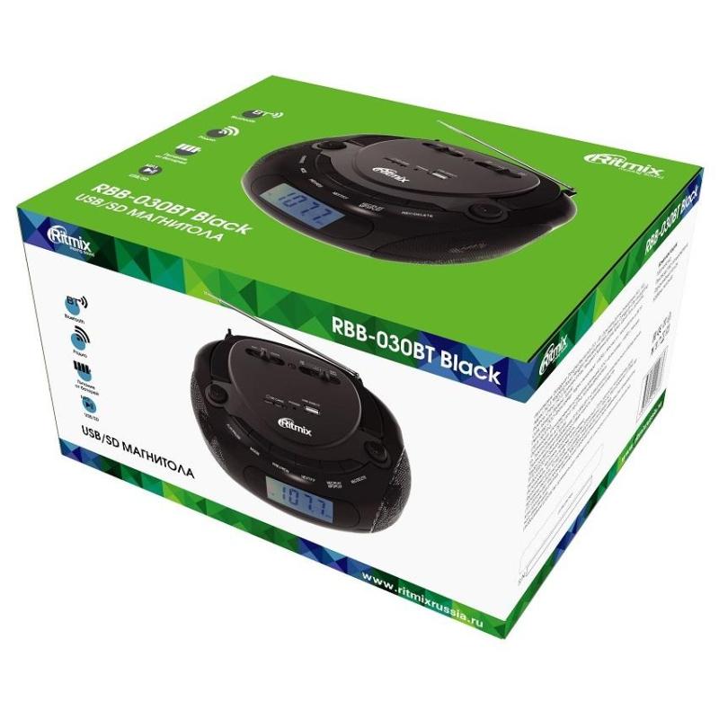 Магнитола Ritmix RBB-030BT Black