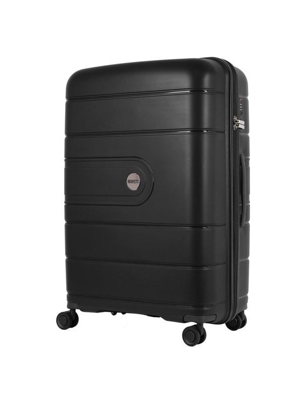 Чемодан 4-х колесный 100% полипропилен FABRETTI, черный, EN9520-28-2