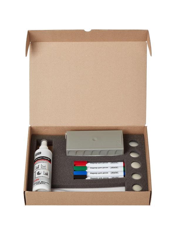 Набор принадл.для магн.маркерн.досок Attache(маркеры,спрей,губка,магн,салф)