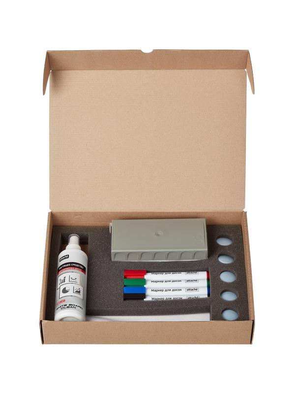 Набор принадл.для магн.маркерн.досок Attache(маркеры,спрей,губка,магн,салф)