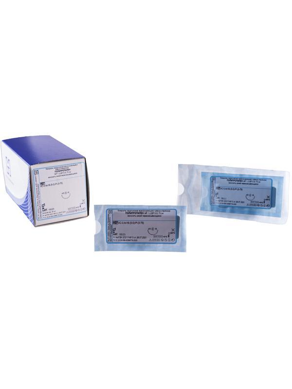 Шовный материал ПОЛИПРОПИЛЕН 5/0 МР 1 с иглой 4С-0,4x16 (3-75)75см 20шт/у Р