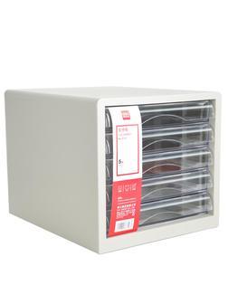 Бокс с выдвижными лотками Deli E9775, 5 выдвижн лотков серый