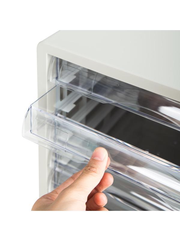 Бокс с выдвижными лотками Deli E9775, 5 выдвижн лотков серый