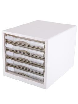 Бокс с выдвижными лотками Deli E9777Wh, 5 выдвижн лотков белый