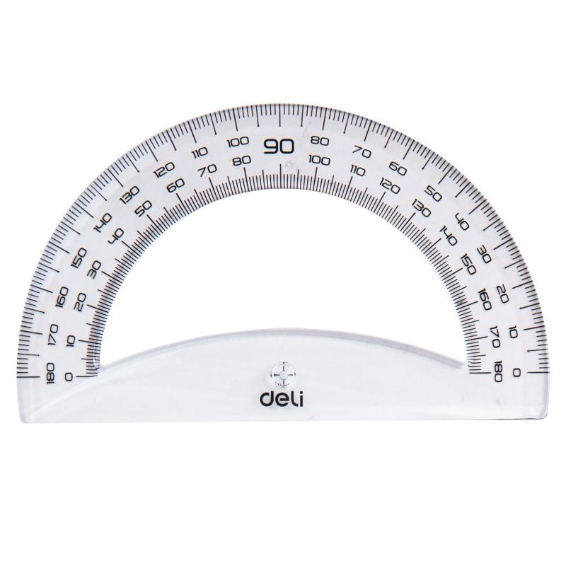 Набор чертежный Deli EG00412 средн:лин 20см,угольн 11 и8см,трансп12см,прозр