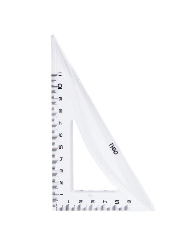 Набор чертежный Deli EG00412 средн:лин 20см,угольн 11 и8см,трансп12см,прозр