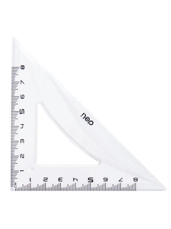 Набор чертежный Deli EG00412 средн:лин 20см,угольн 11 и8см,трансп12см,прозр