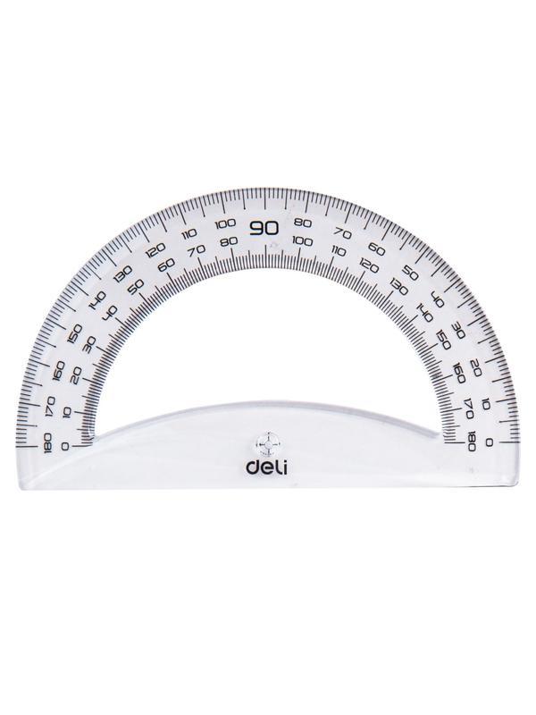 Набор чертежный Deli EG00412 средн:лин 20см,угольн 11 и8см,трансп12см,прозр