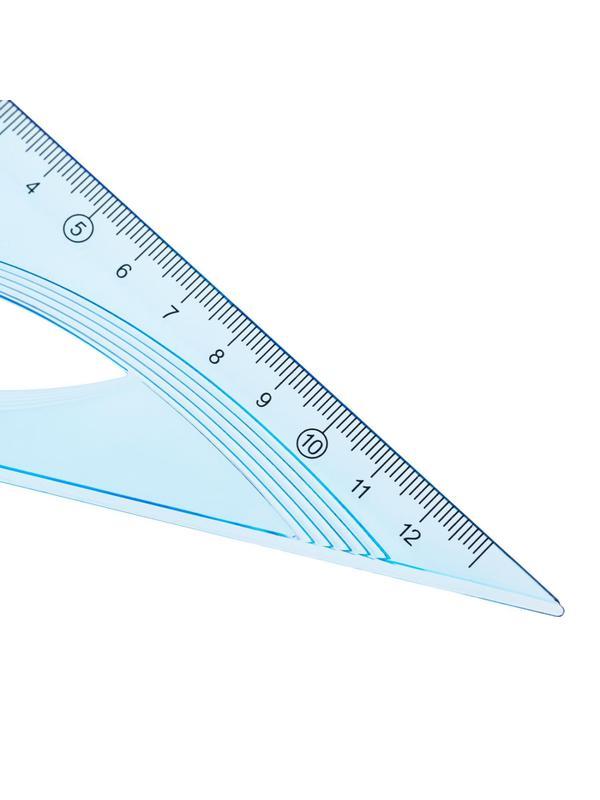 Набор чертежный Deli EH12 средний:лин 20см,угольн 13 и9см,трансп 12см,голуб