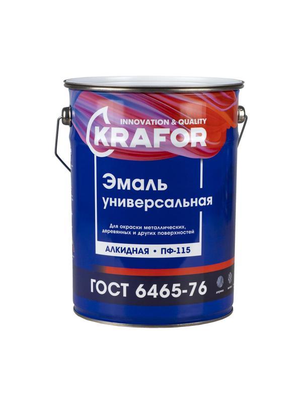 Эмаль ПФ-115 универсальная , алкидная, Krafor, 6 кг, зеленое яблоко
