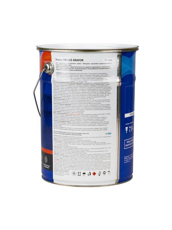 Эмаль ПФ-115 универсальная , алкидная, Krafor, 6 кг, зеленое яблоко