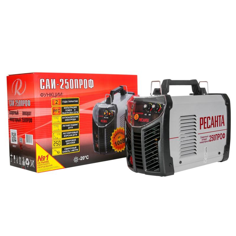 Сварочный аппарат инвертор ММА РЕСАНТА САИ 250 ПРОФ (65/31)