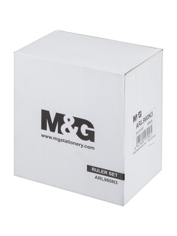 Набор чертежный M&G So Many Cats (линейка, транспортир, 2 треугольн), в асс