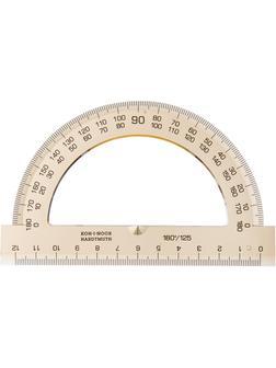 Транспортир 180/125, дымч.пластик, 746239, пакет с подв 074623900000RU