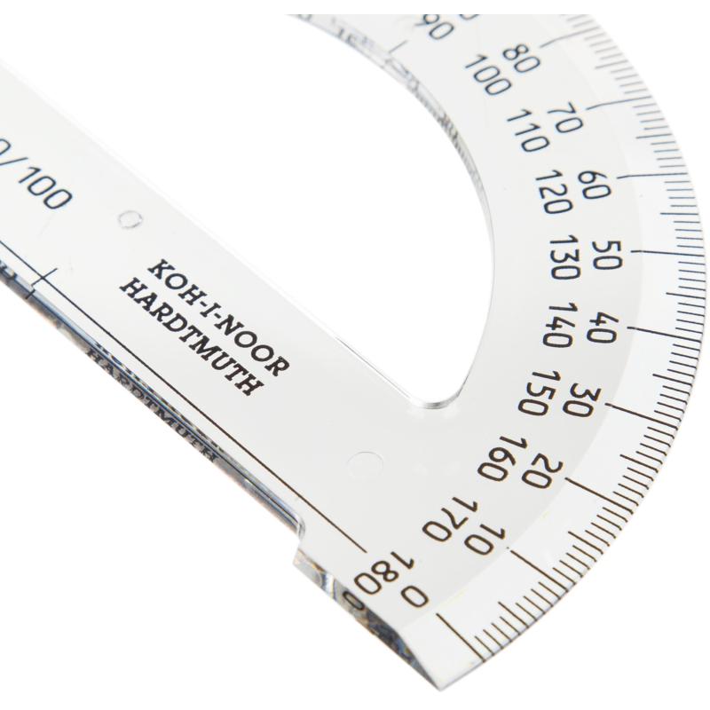 Транспортир 180/100, прозрачн.пластик, 746168, пакет с подв 074616800000RU