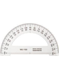 Транспортир 180/100, прозрачн.пластик, 746168, пакет с подв 074616800000RU