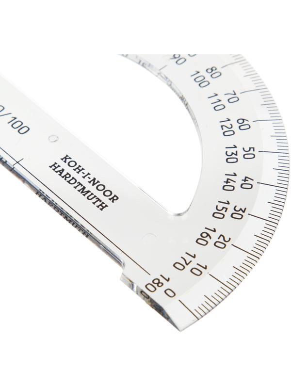 Транспортир 180/100, прозрачн.пластик, 746168, пакет с подв 074616800000RU