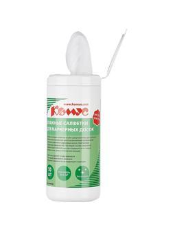 Салфетки влажные КОМУС для очистки маркерных досок 50 шт.