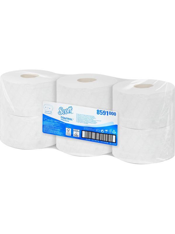 Бумага туалетная KK Scott Control белая 2сл 204м 12 рул/уп 8591