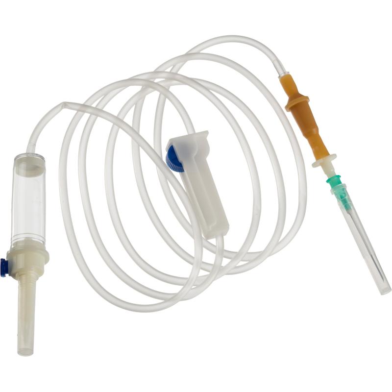 Система переливания р-ров одноразовая с иглой, 21G(0,8x40), 150см