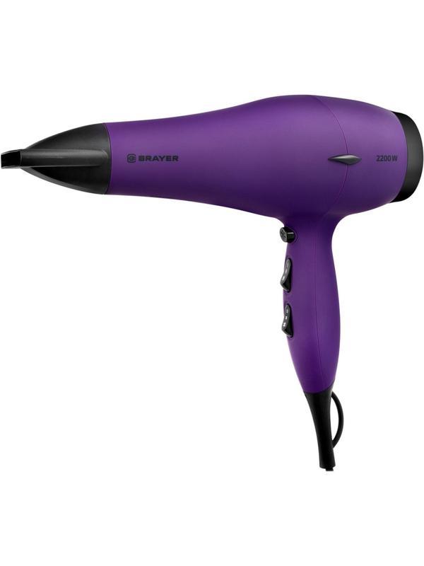 Фен BRAYER BR3007, 2200 Вт, 2 cкор, 3 темп., узкий конц., холод