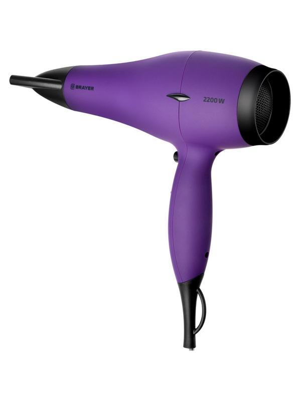 Фен BRAYER BR3007, 2200 Вт, 2 cкор, 3 темп., узкий конц., холод
