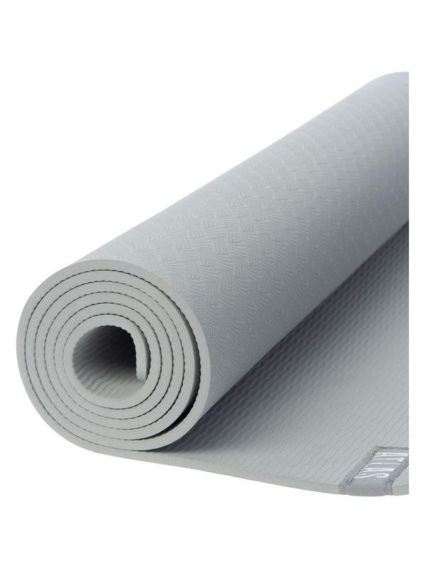 Коврик для йоги и фитнеса ATLAS, TPE, 183х61х0,6 см, СЕРЫЙ