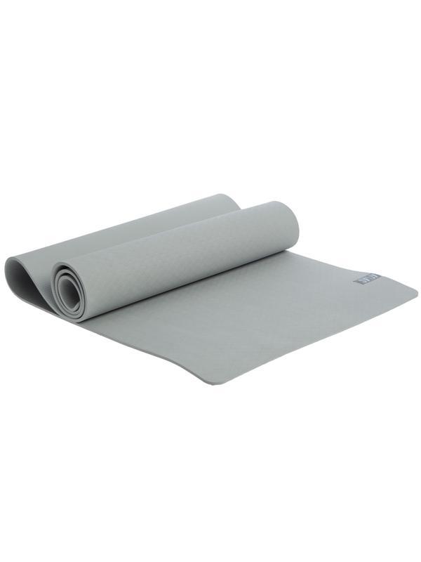 Коврик для йоги и фитнеса ATLAS, TPE, 183х61х0,6 см, СЕРЫЙ