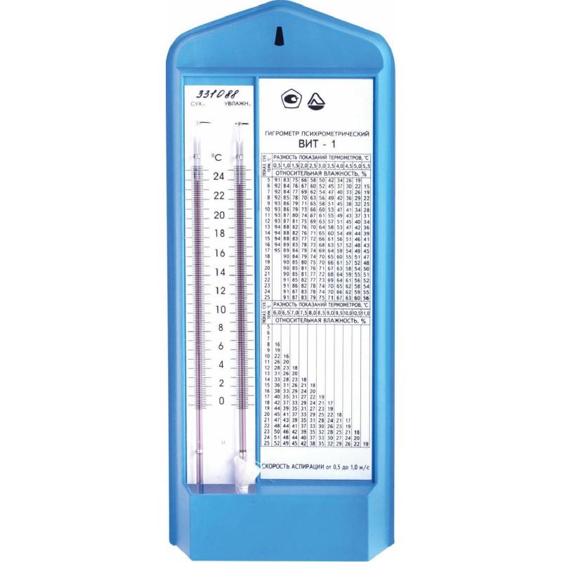 Гигрометр ВИТ-1 психрометрический Россия с поверкой