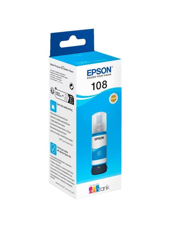 Чернила Epson 108 EcoTank Ink C13T09C24A для Epson L8050/L18050, Cyan 70ml