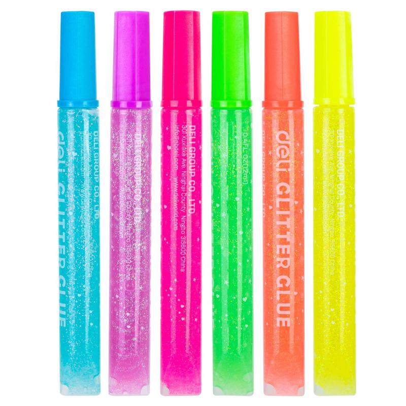 Глиттер гель Deli EA71301 12мл блистер с блестками (упак.:6шт) Explora