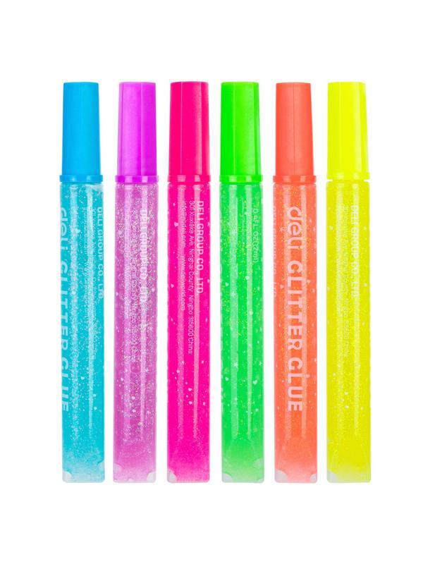 Глиттер гель Deli EA71301 12мл блистер с блестками (упак.:6шт) Explora