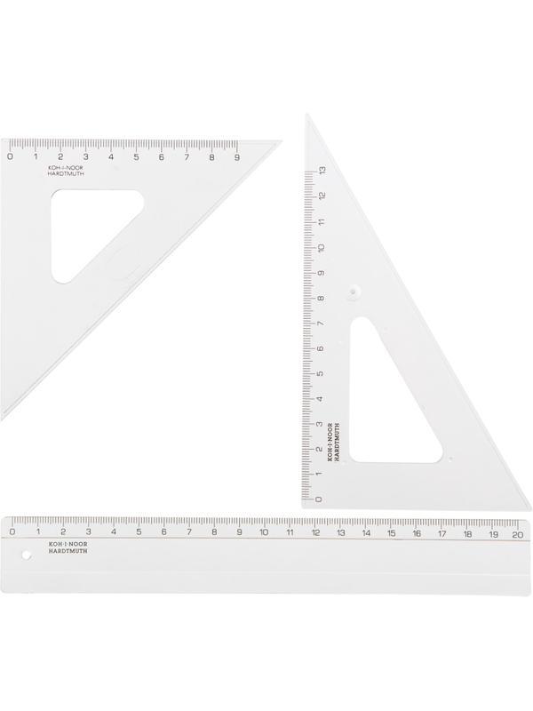 Набор чертежный малый(20см,45/113,60/160,180/100)проз 750950 075095000000RU