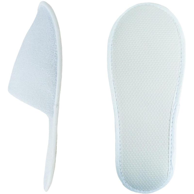 Тапочки одноразовые ГП Махровые Классик белые с закр мыс 2,5мм 150пар/уп