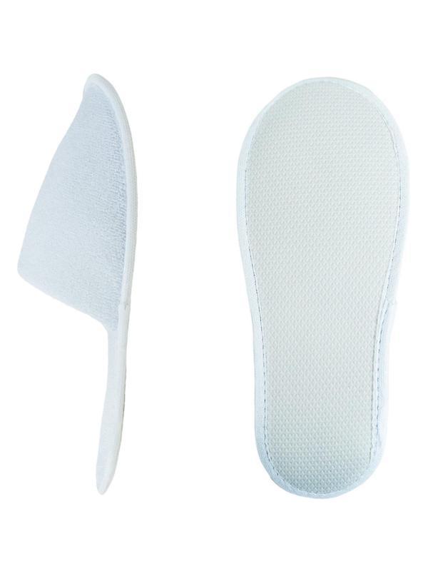 Тапочки одноразовые ГП Махровые Классик белые с закр мыс 2,5мм 150пар/уп