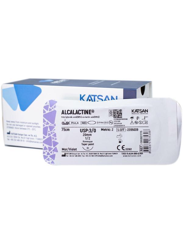 Шовный материал ALCALACTINE 3/0  20  1/2 TAPER POINT кол. 75 уп/12 шт