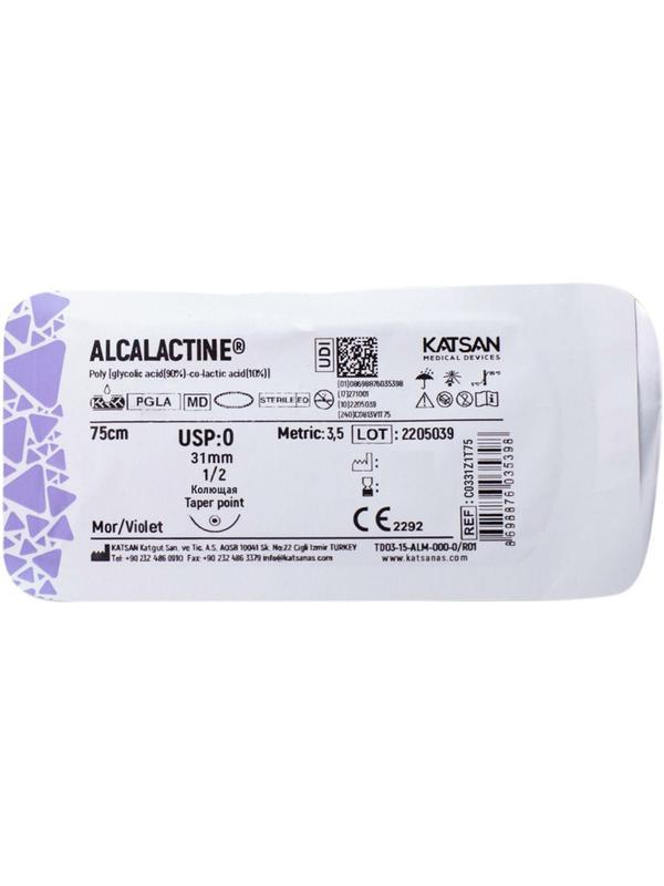 Шовный материал ALCALACTINE 0 31 1/2 TAPER POINT кол. 75 уп/12 шт