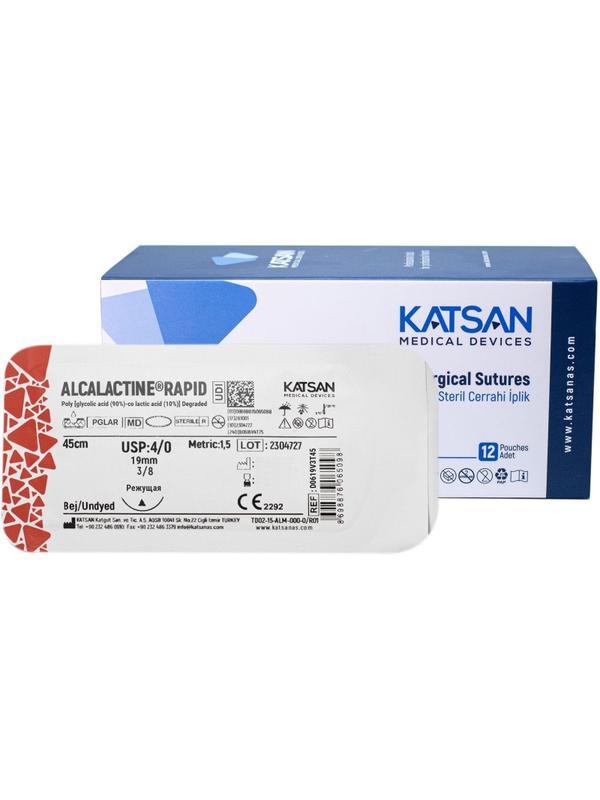 Шовный материал ALCALACTINE RAPID 4/0 19 3/8  CUTTING EDGE реж. 45 уп/24 шт