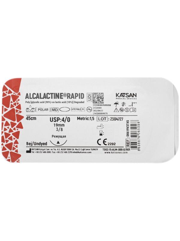 Шовный материал ALCALACTINE RAPID 4/0 19 3/8  CUTTING EDGE реж. 45 уп/24 шт