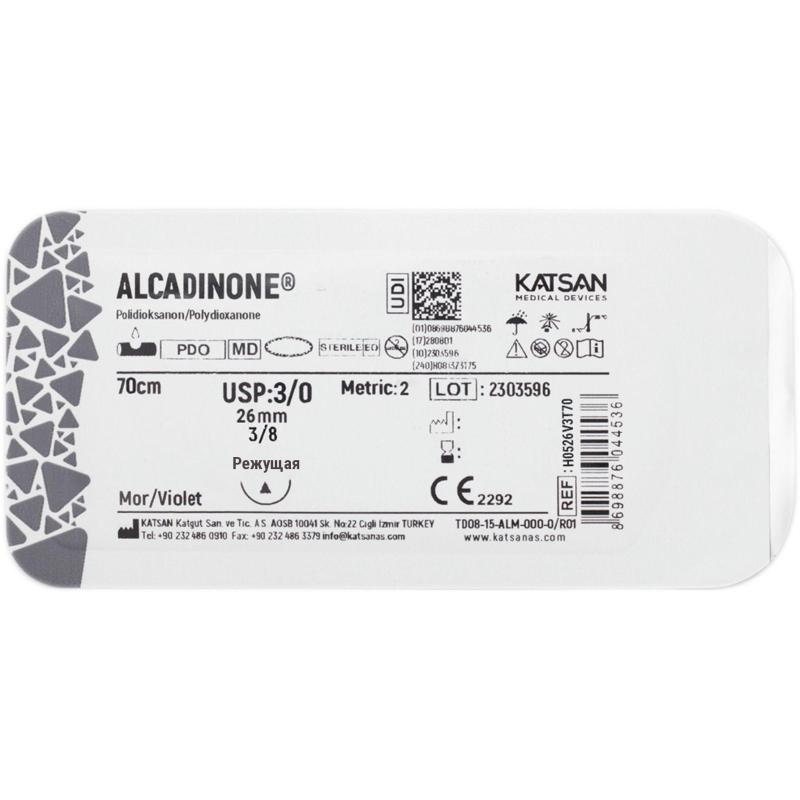Шовный материал ALCADINONE 3/0 26 3/8  CUTTING EDGE реж. 70 уп/24 шт