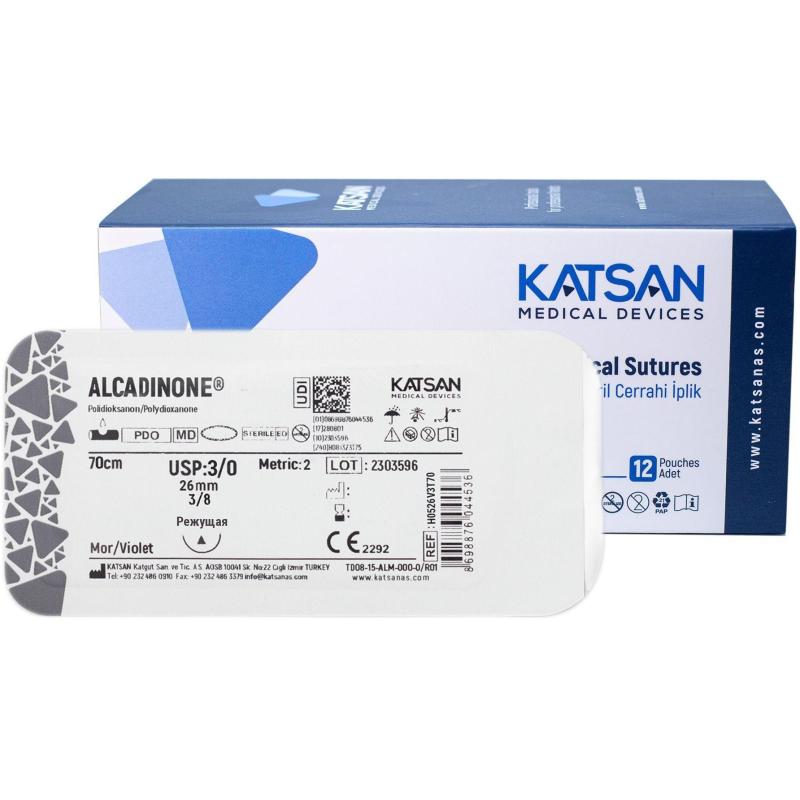 Шовный материал ALCADINONE 3/0 26 3/8  CUTTING EDGE реж. 70 уп/24 шт