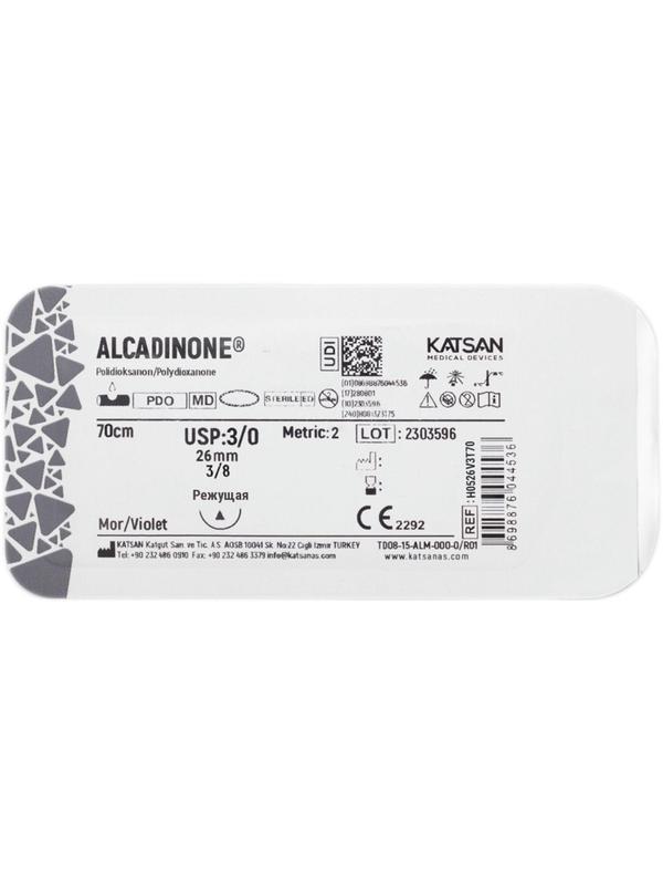 Шовный материал ALCADINONE 3/0 26 3/8  CUTTING EDGE реж. 70 уп/24 шт