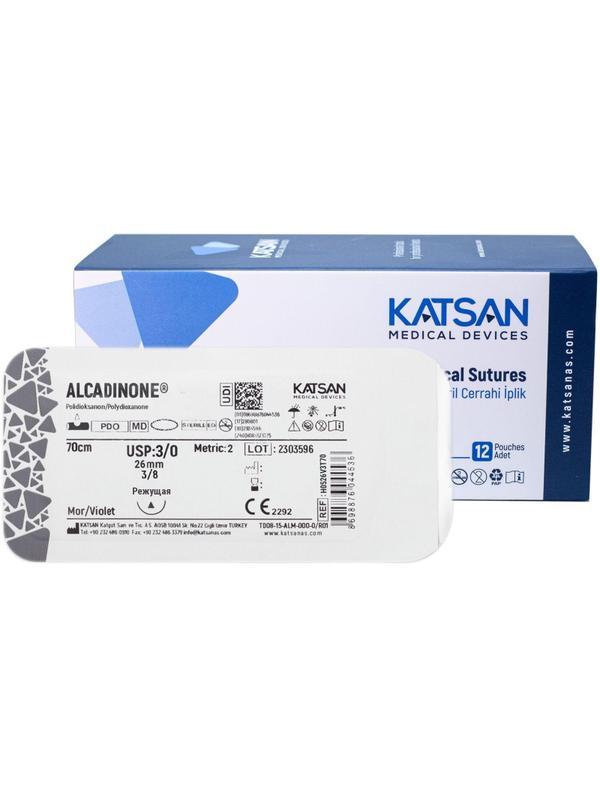 Шовный материал ALCADINONE 3/0 26 3/8  CUTTING EDGE реж. 70 уп/24 шт