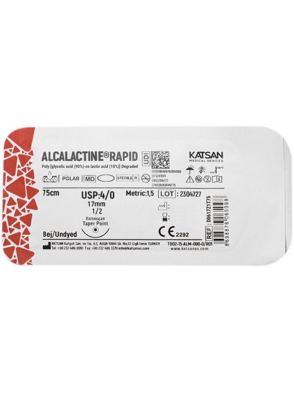 Шовный материал ALCALACTINE RAPID 4/0 17 1/2  TAPER POINT кол. 75 уп/12 шт